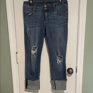 Kut from the Kloth Blue Distressed Boyfriend Jeans